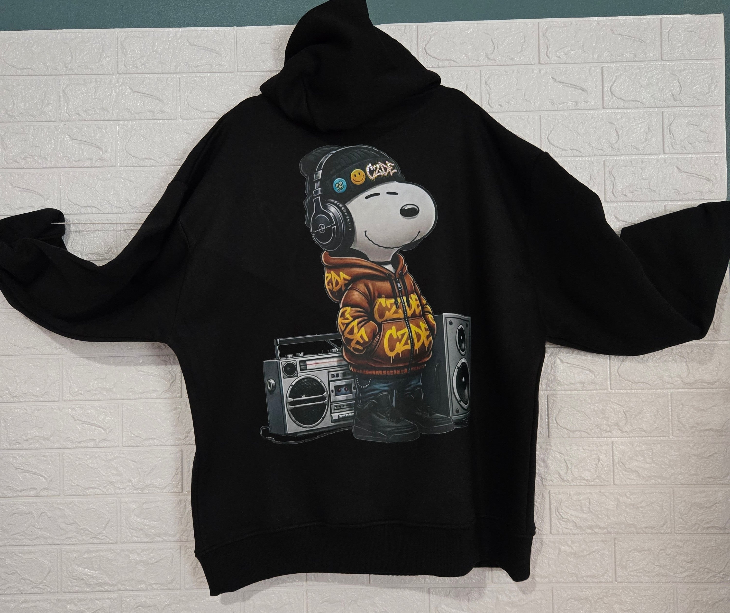 Rhinestone Drip Hoodie – Unisex Oversized