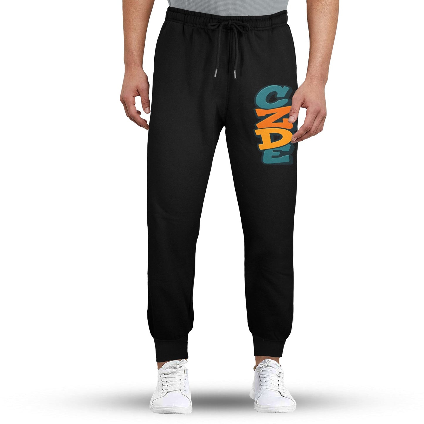 CZDE Women’s Black Joggers with Graffiti Print