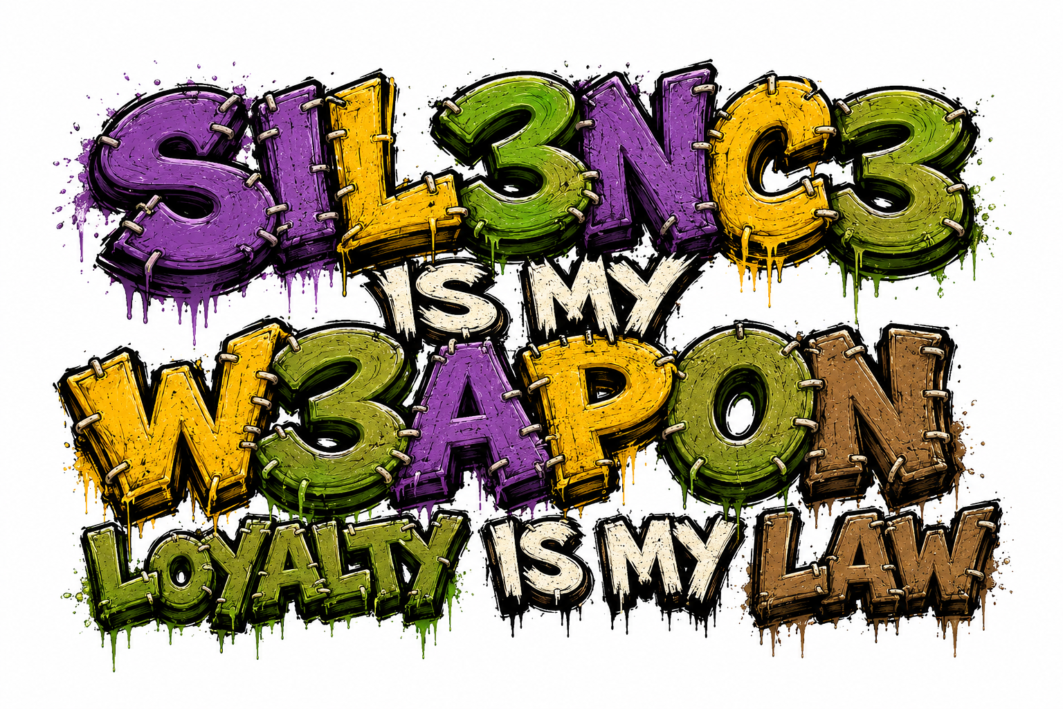 SIL3NC3 Is My W3APON – CZDE Voodoo Jester Tee