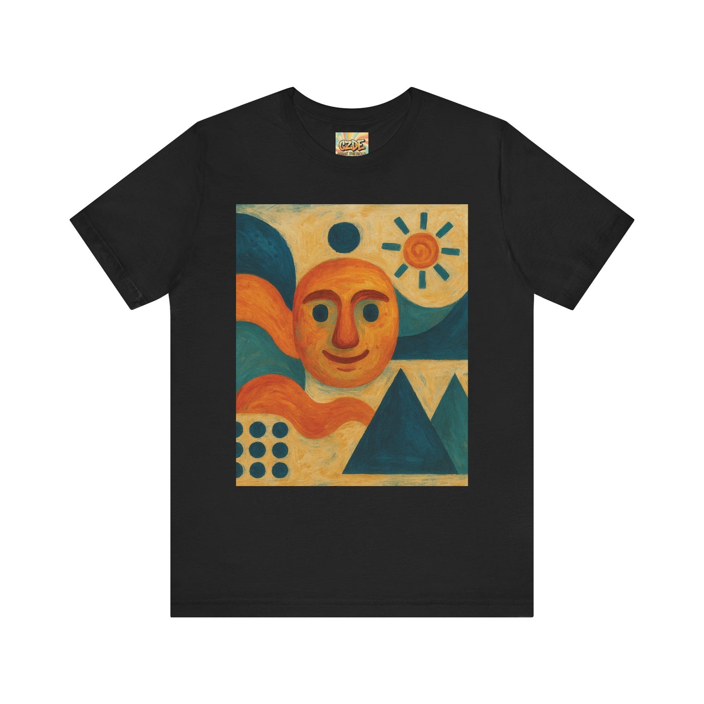 CZDE Abstract Art Graphic T-Shirt – Unisex Streetwear Tee