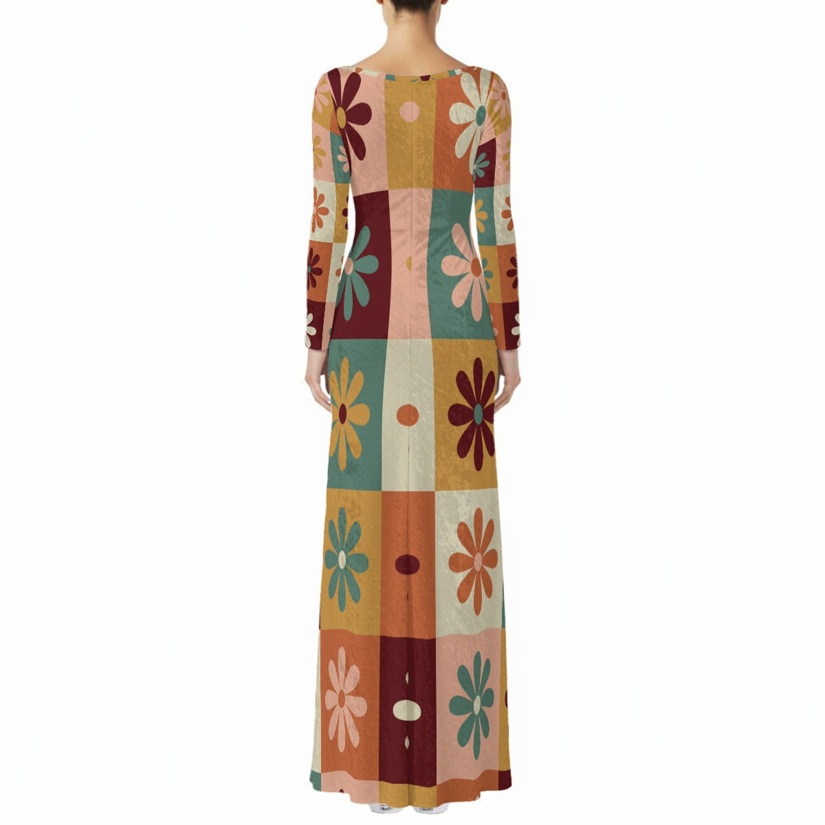 CZDE Retro Floral Velvet Maxi Dress - Timeless Elegance Meets Modern Style