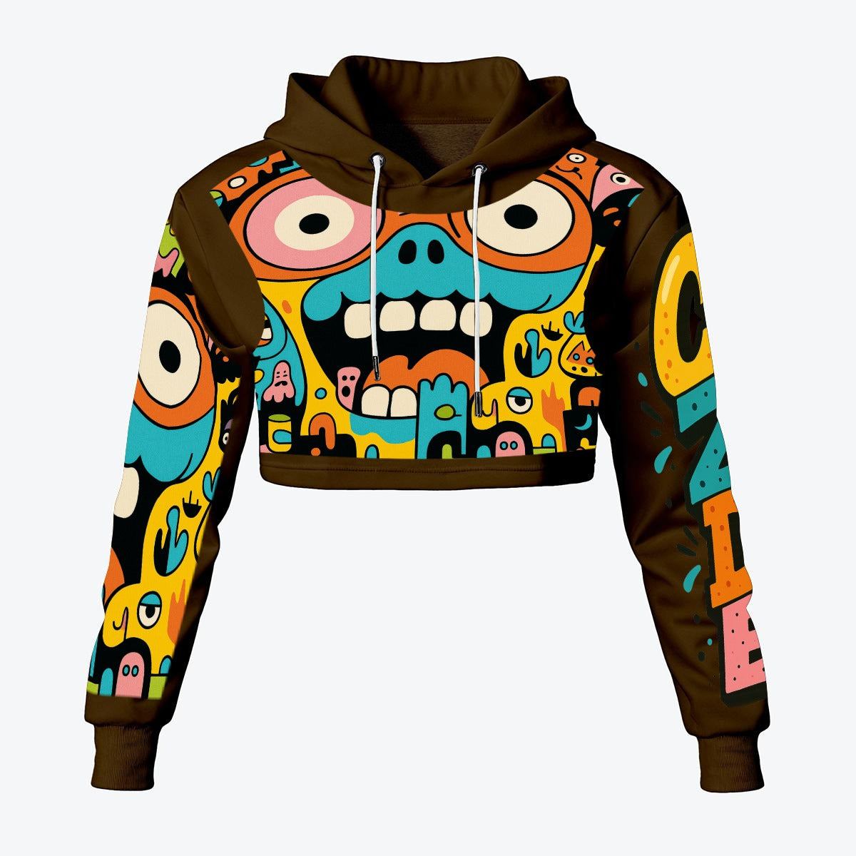 CZDE Color Pop Cropped Hoodie