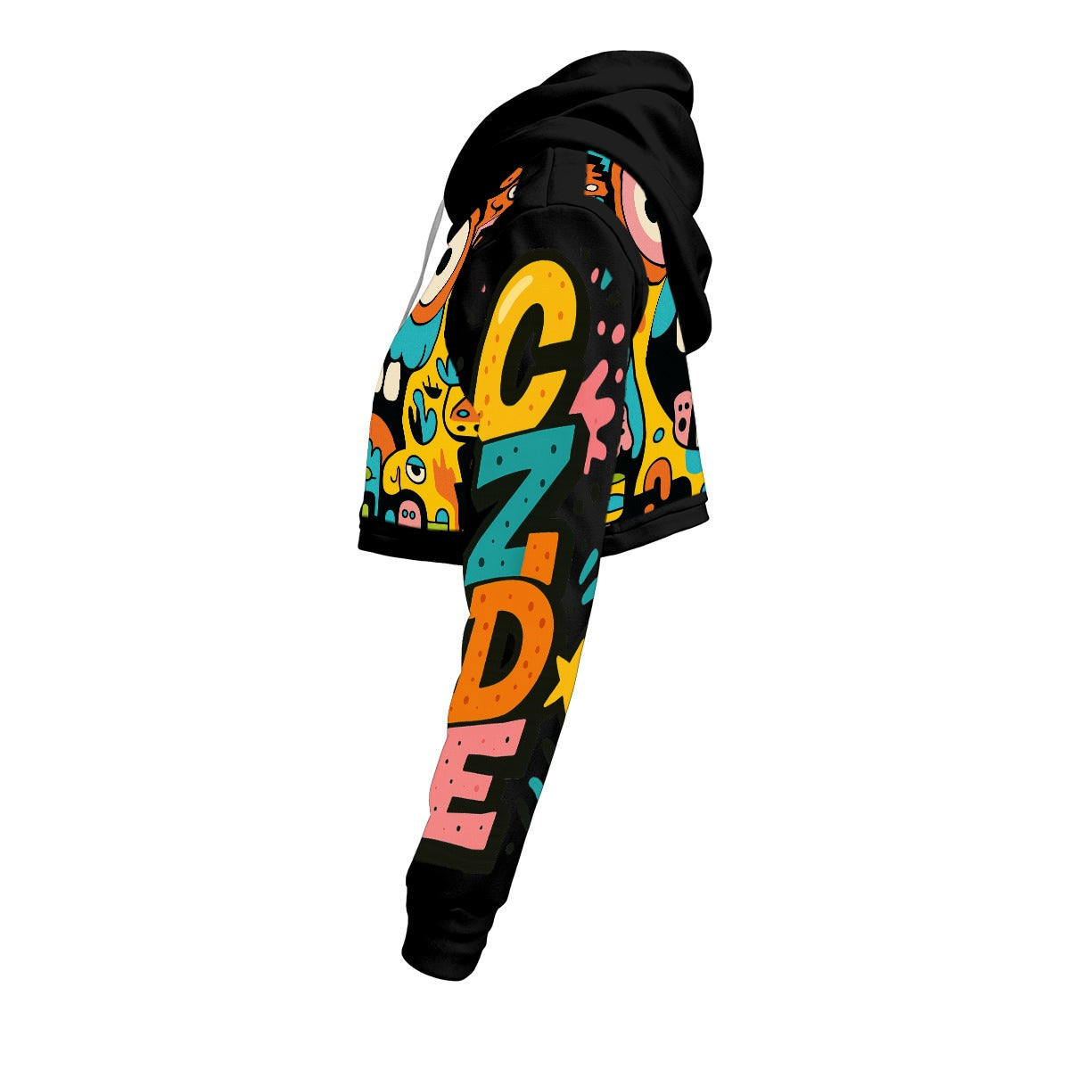 CZDE Color Pop Cropped Hoodie