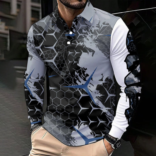 Premium Geometric CZDE Men's Shirt | Tech-Inspired Modern Design | CZDE Store