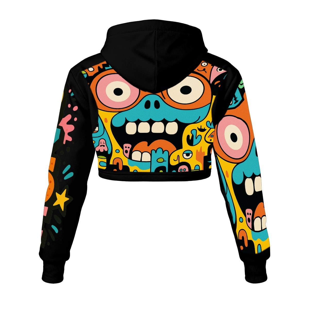 CZDE Color Pop Cropped Hoodie