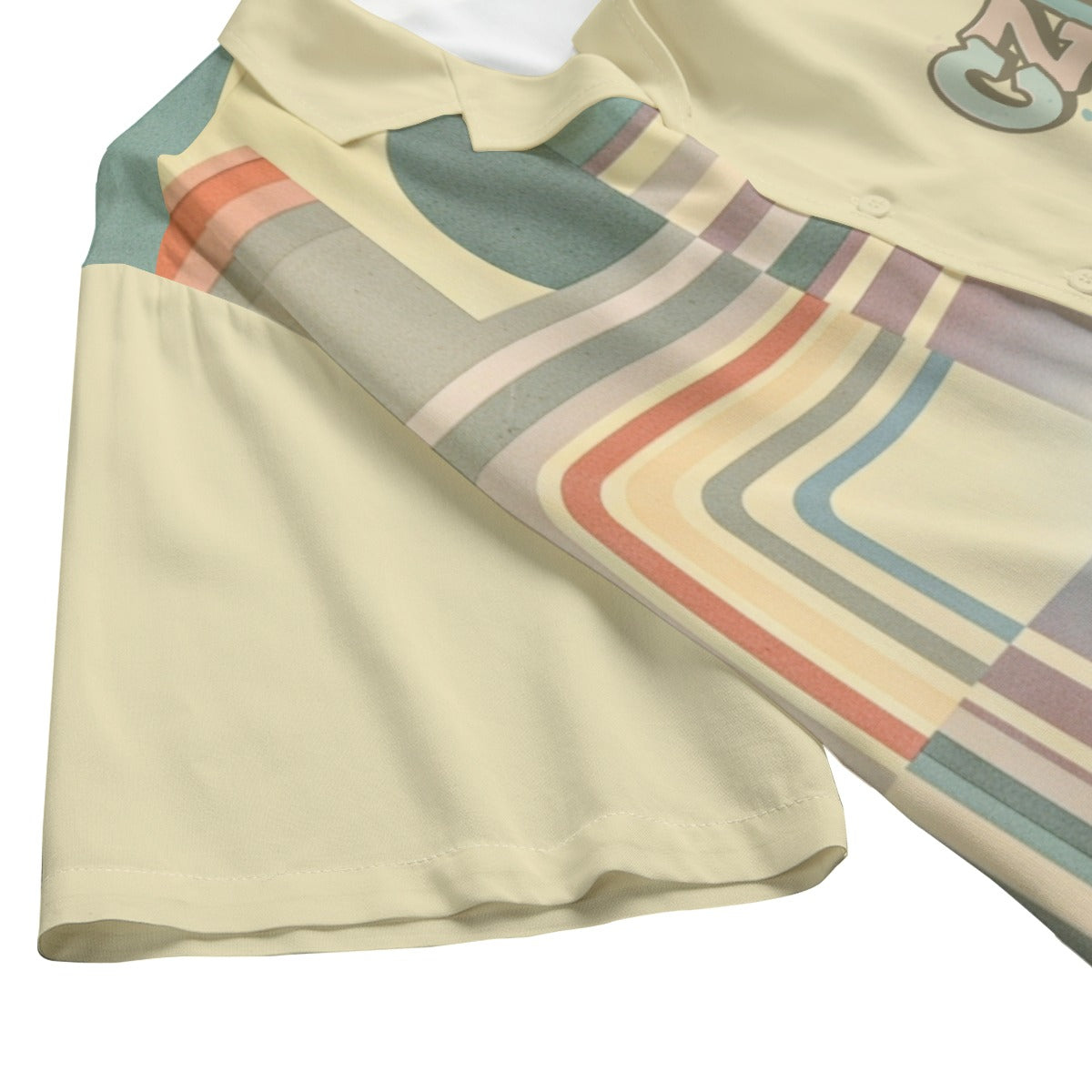 Retro CZDE Graphic Button-Up Shirt – Vintage Casual Summer Style