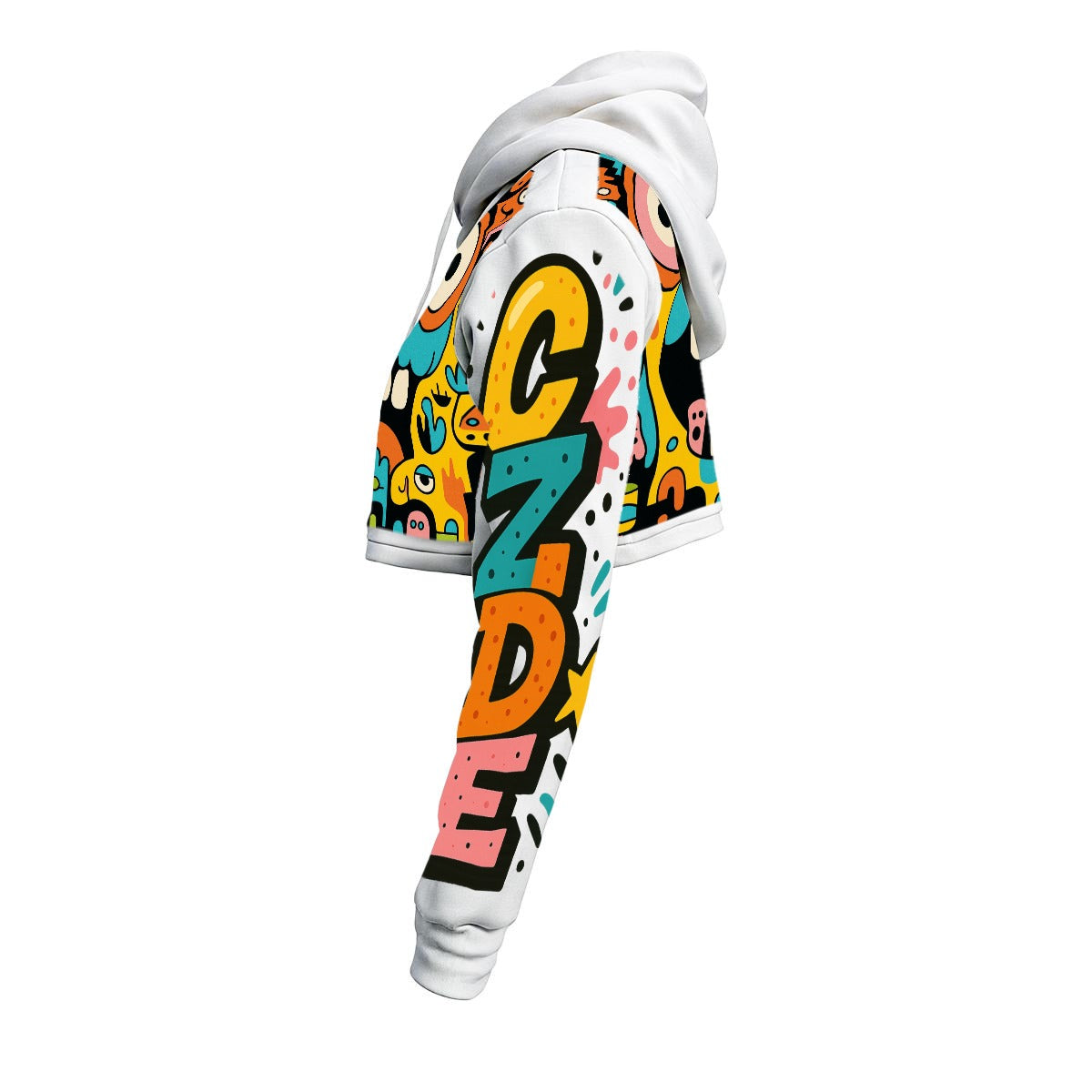 CZDE Color Pop Cropped Hoodie