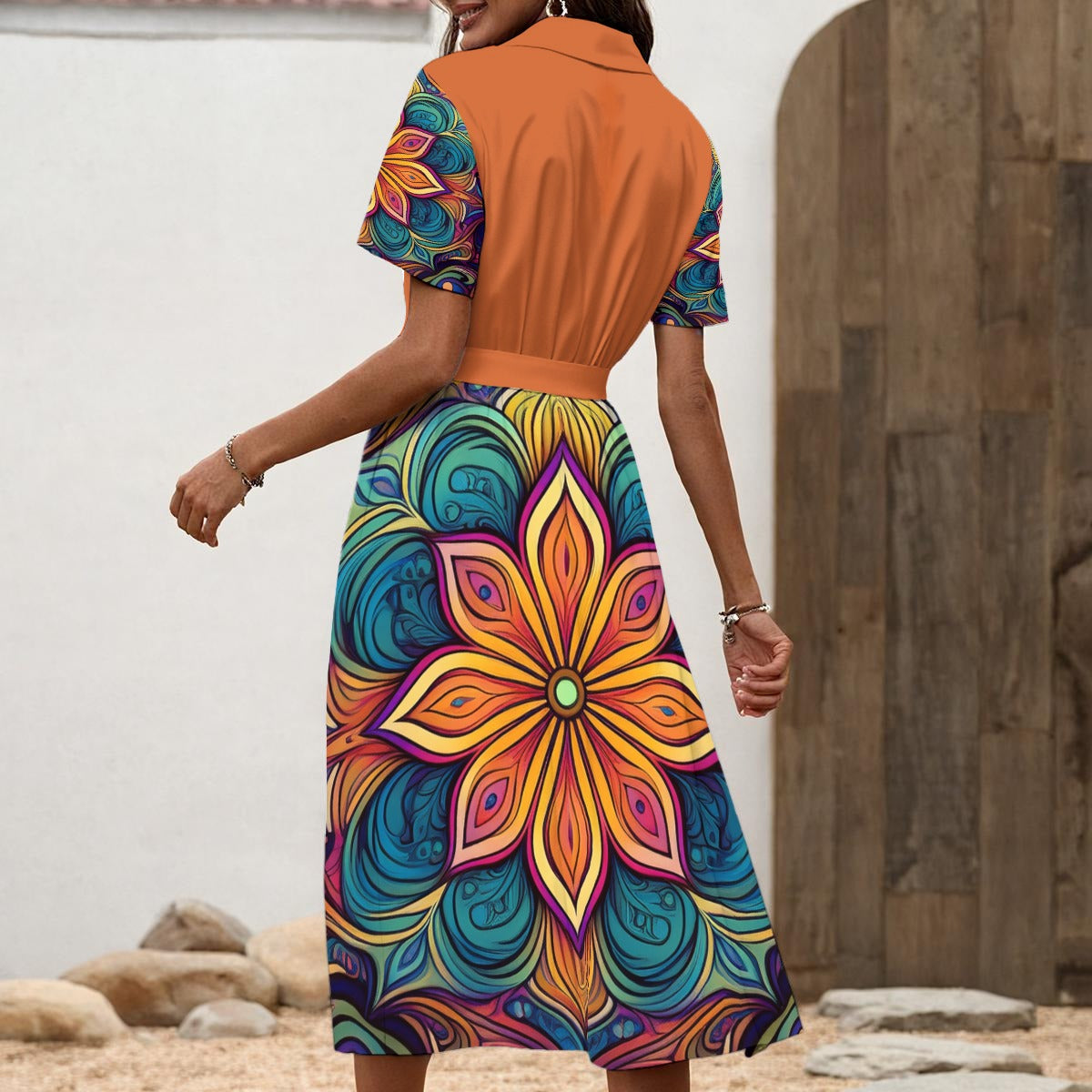 CZDE Colorful Floral Maxi Dress