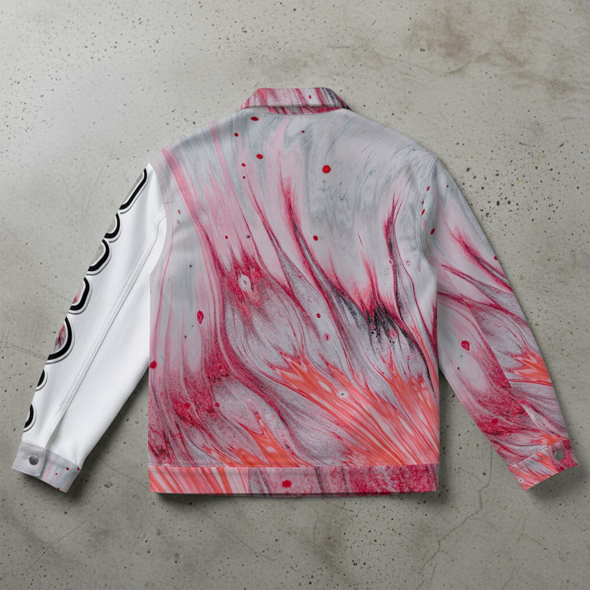 CZDE Urban Art Paint Splash Unisex Collared Jacket - Street Style Statement Piece
