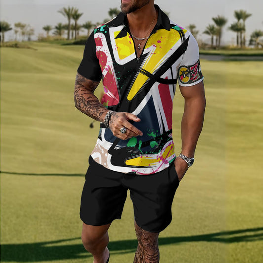 Men's Polo Sportswear Set | Artistic Summer Fashion | CZDE Store