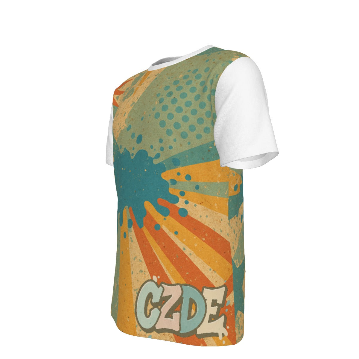 CZDE Retro Splash Graphic T-Shirt