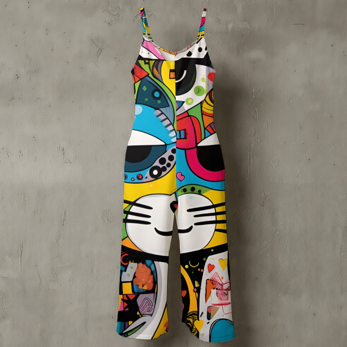 Artistic Colorful Jumpsuit - TikTok Trending Wide-Leg Statement Piece
