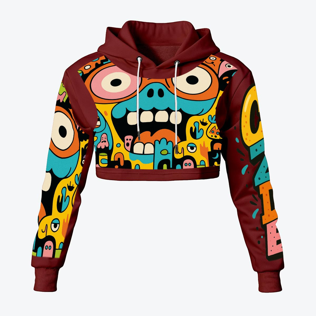CZDE Color Pop Cropped Hoodie