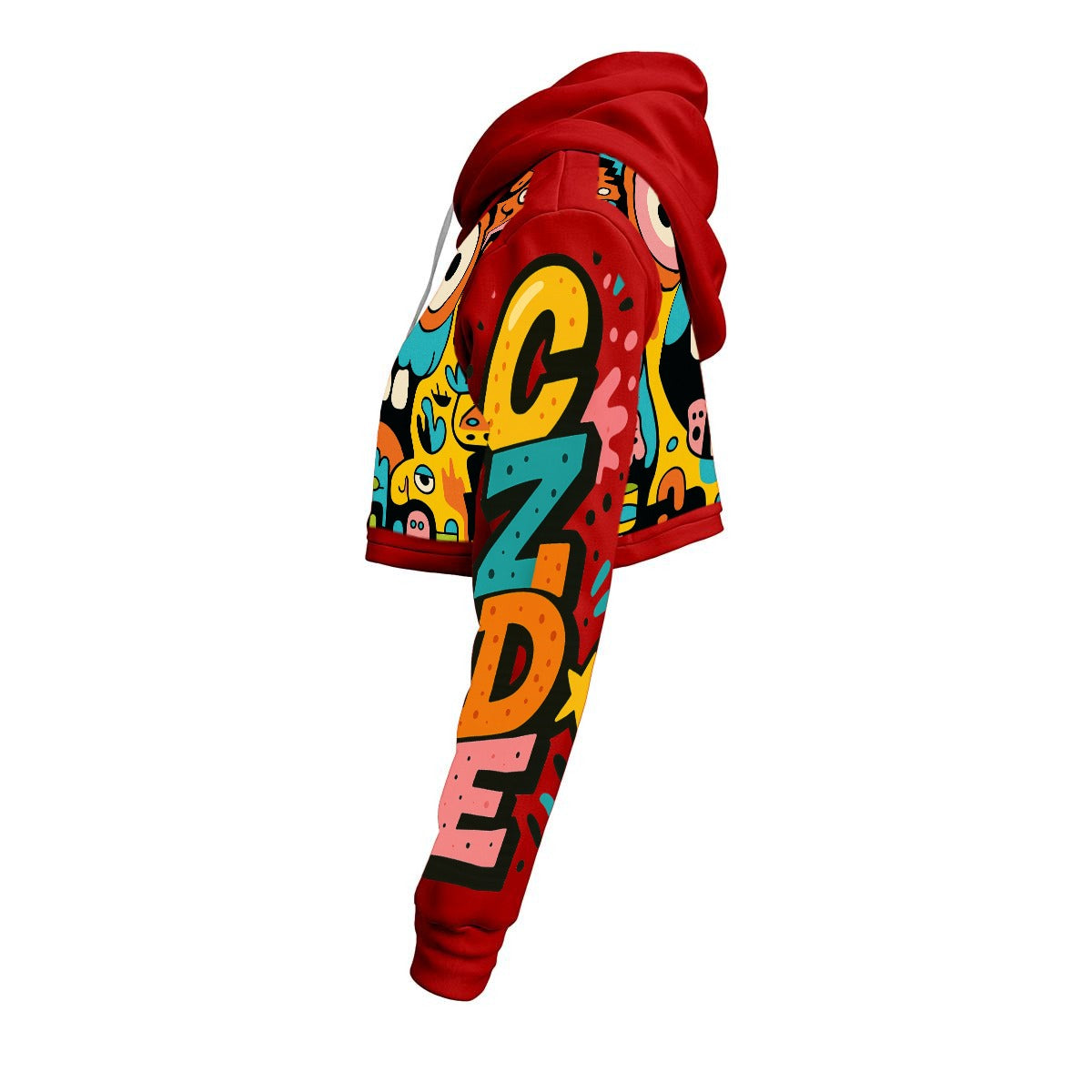 CZDE Color Pop Cropped Hoodie