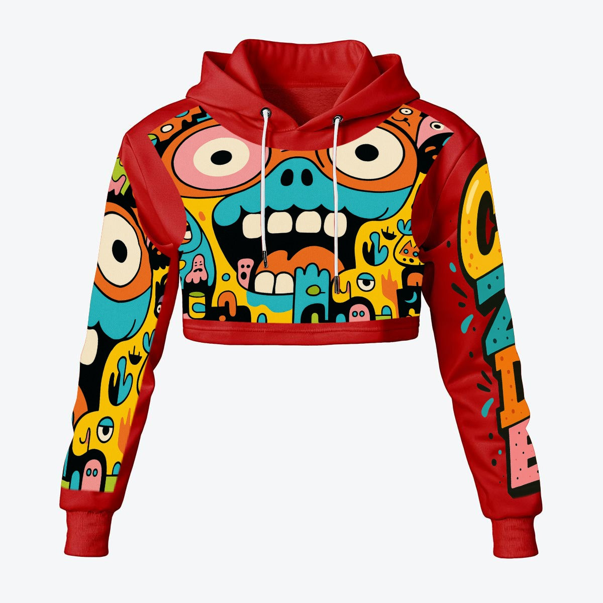 CZDE Color Pop Cropped Hoodie