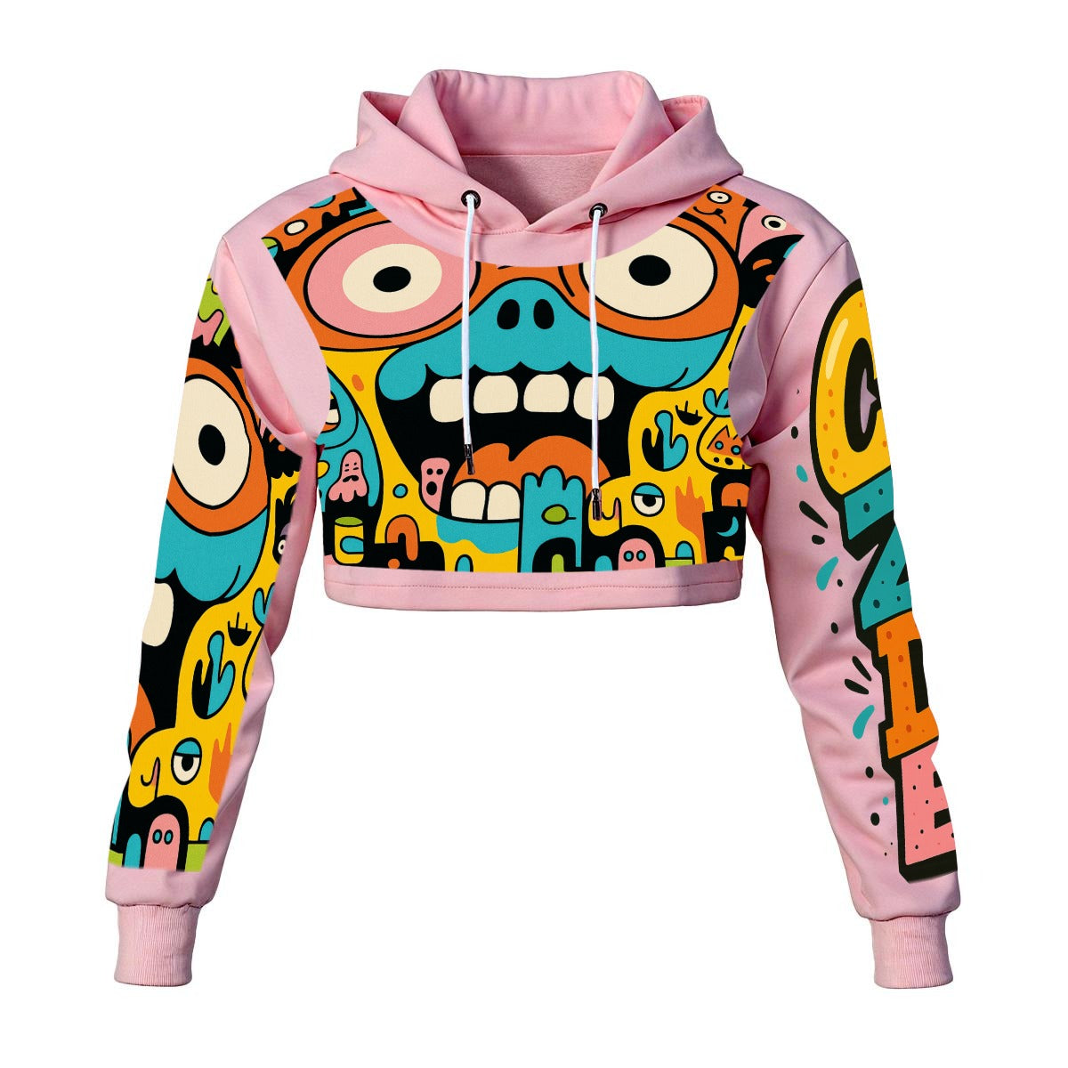 CZDE Color Pop Cropped Hoodie