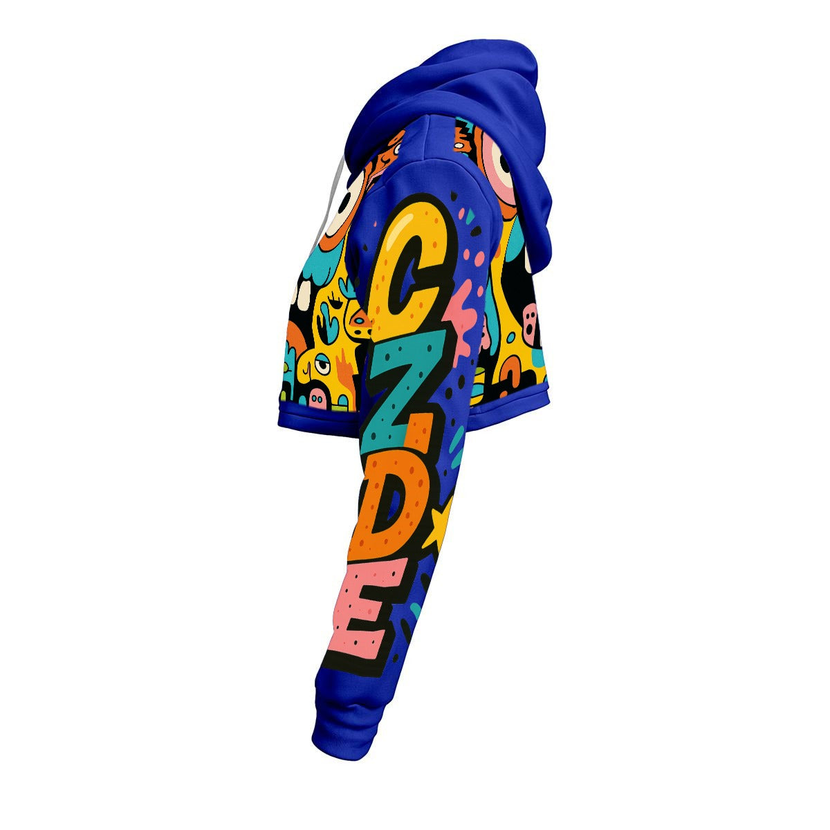 CZDE Color Pop Cropped Hoodie