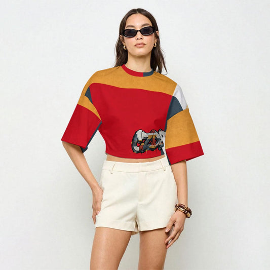 CZDE Colorblock Crop Top is Giving Major Y2K Vibes! 🔥✨