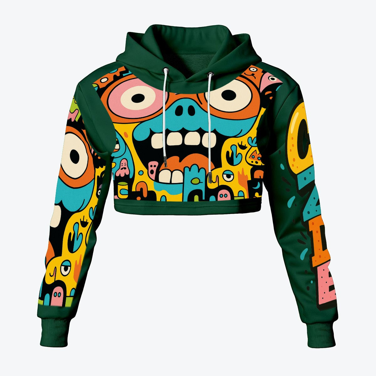 CZDE Color Pop Cropped Hoodie
