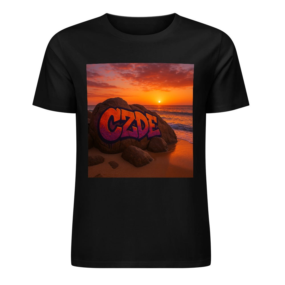 CZDE Sunset Rocks Tee – Art, Soul & Street Identity in Every Golden Hour