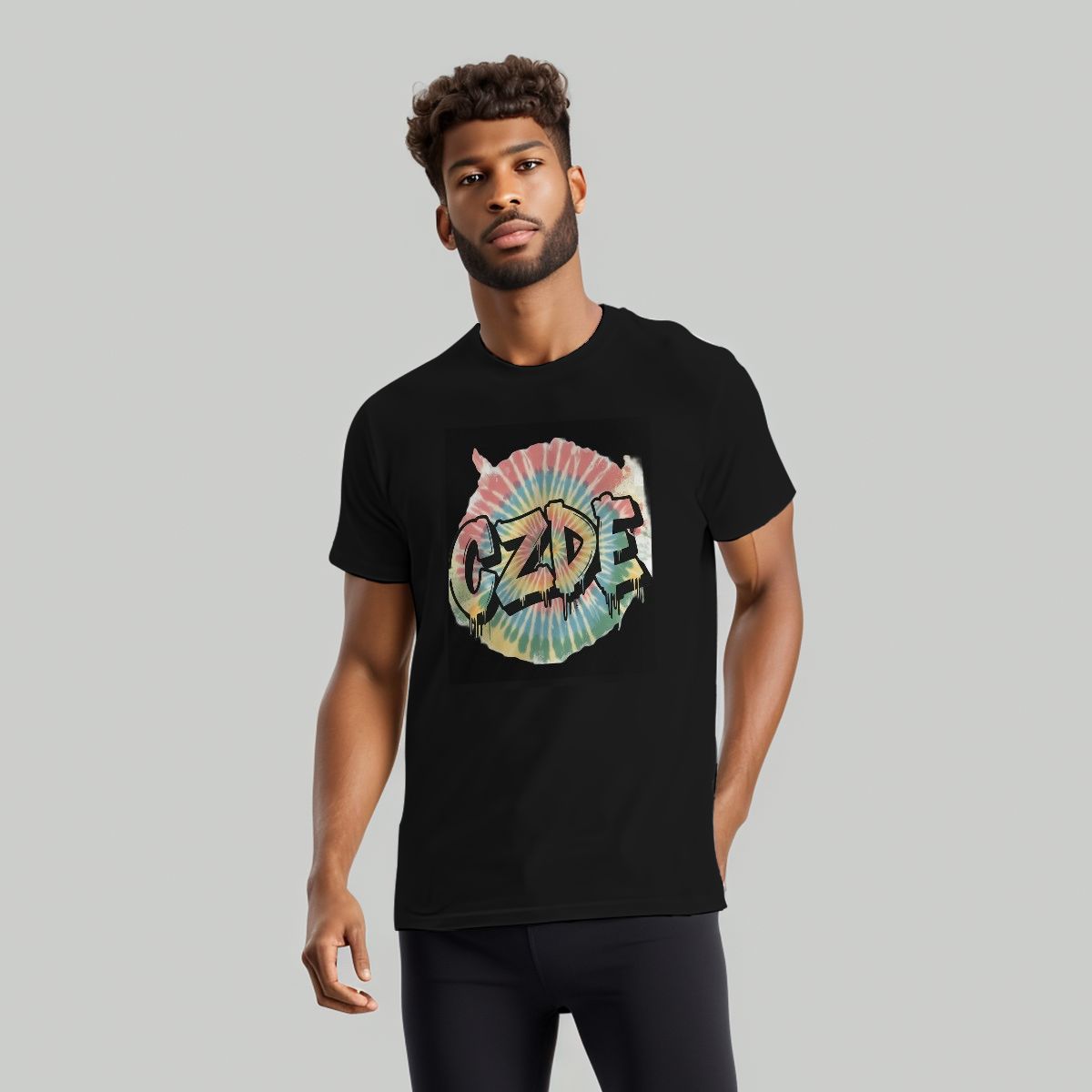 CZDE Tie-Dye Graffiti Tee – Unisex Street Style