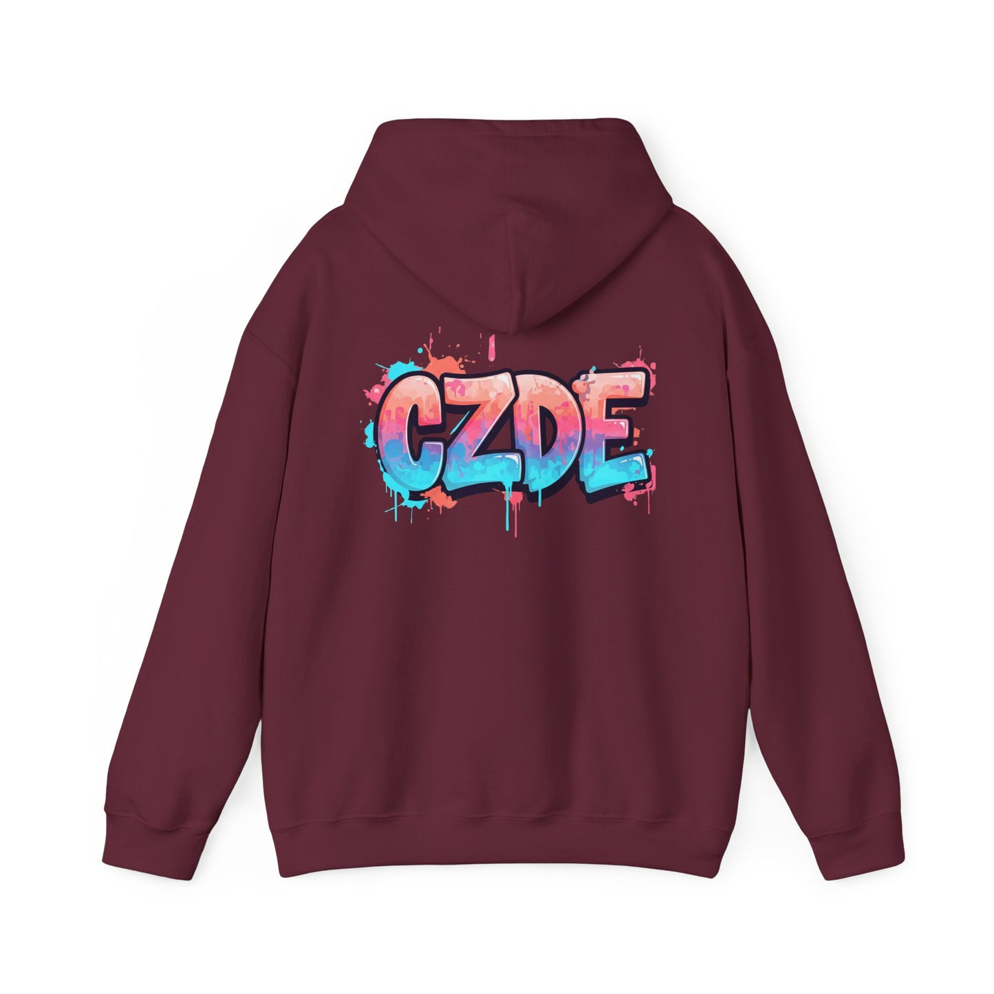 CZDE White Hoodie – Graffiti Streetwear Style