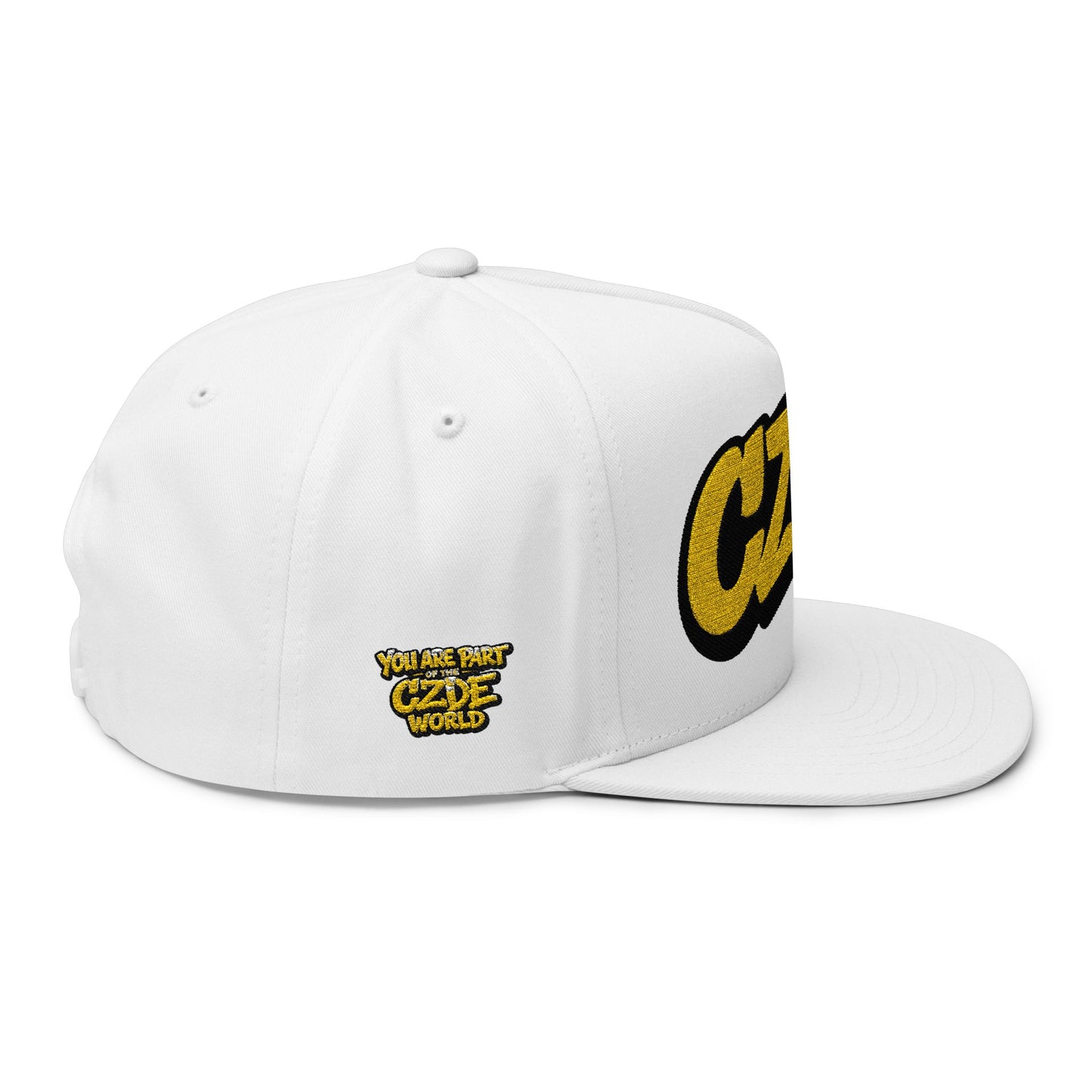 Embroidered 'CZDE' Flat Bill Cap – Bold Streetwear Snapback