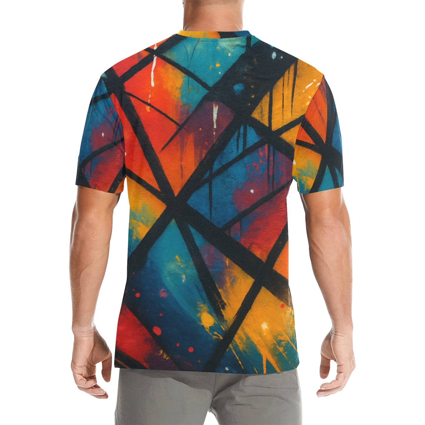 CZDE Abstract Graffiti T-Shirt – Bold Streetwear Style for Men