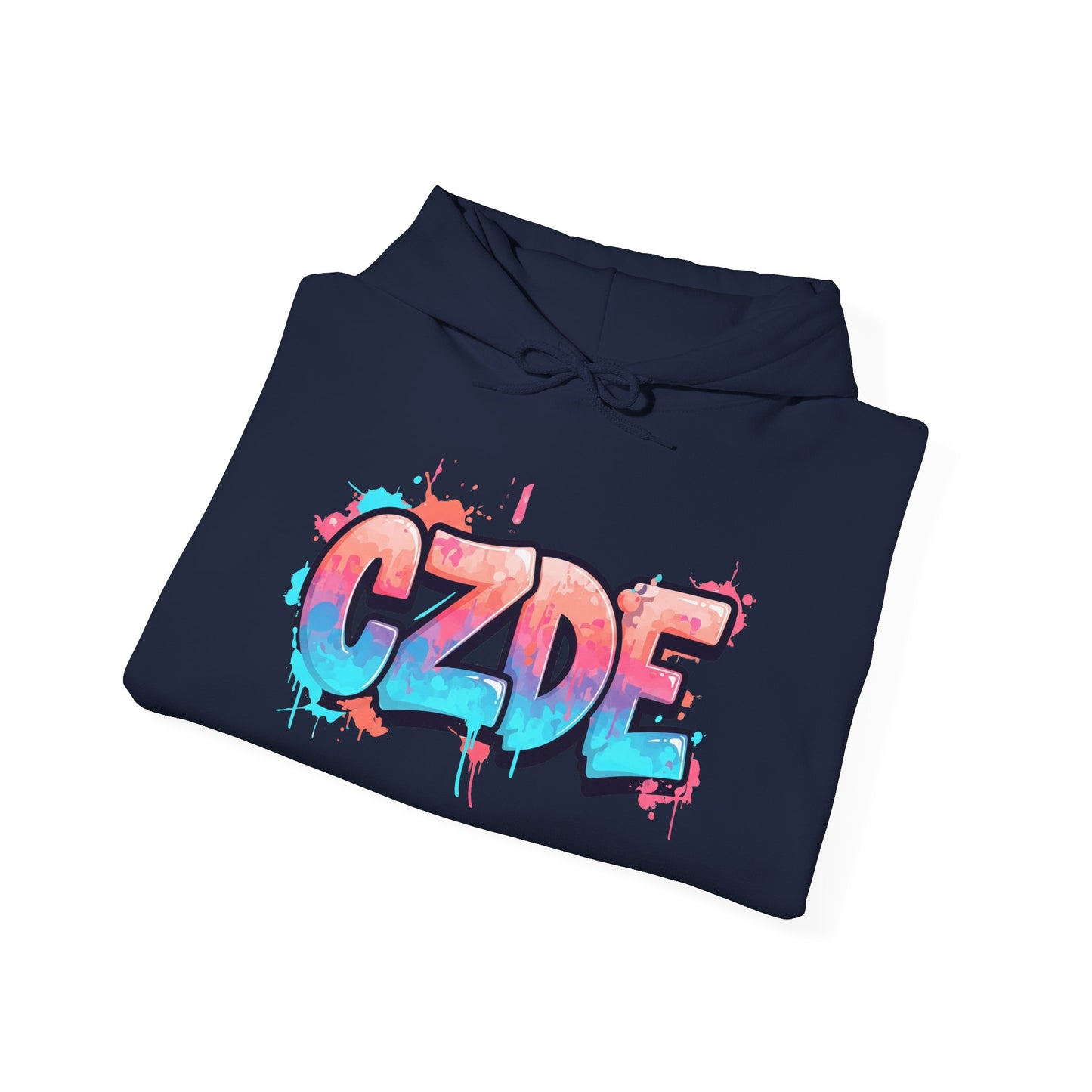 CZDE White Hoodie – Graffiti Streetwear Style