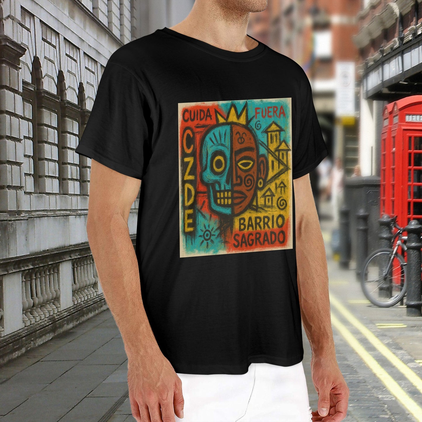 CZDE Urban Street Art T-Shirt - Barrio Sagrado Latino Culture | Streetwear