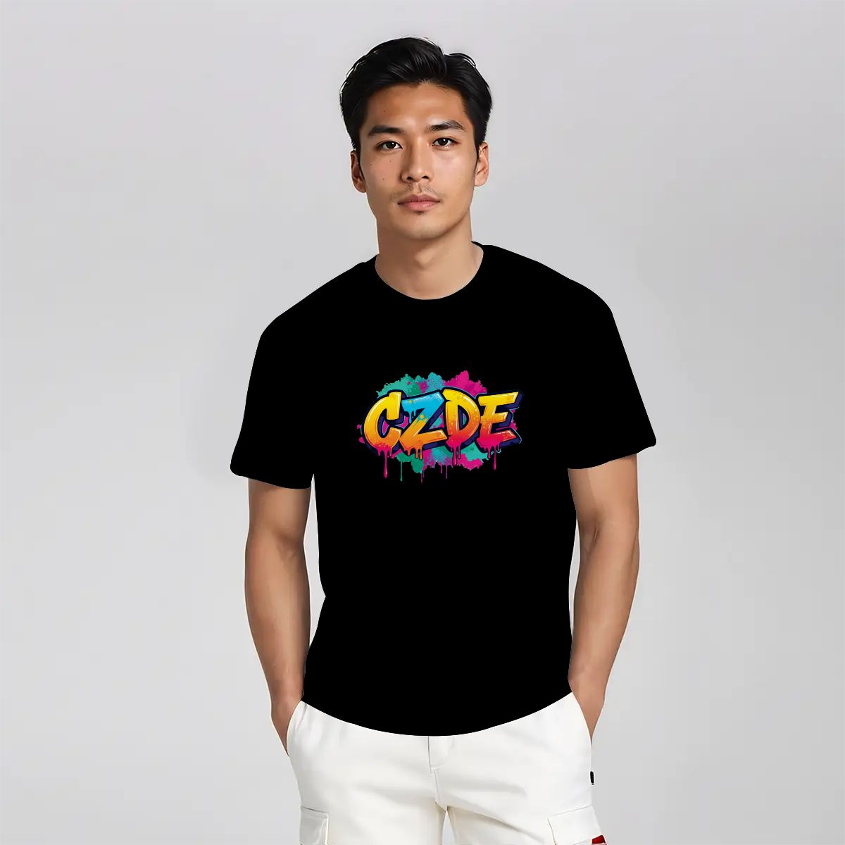 CZDE Color Splash Unisex T-Shirt – Street Art Style Tee