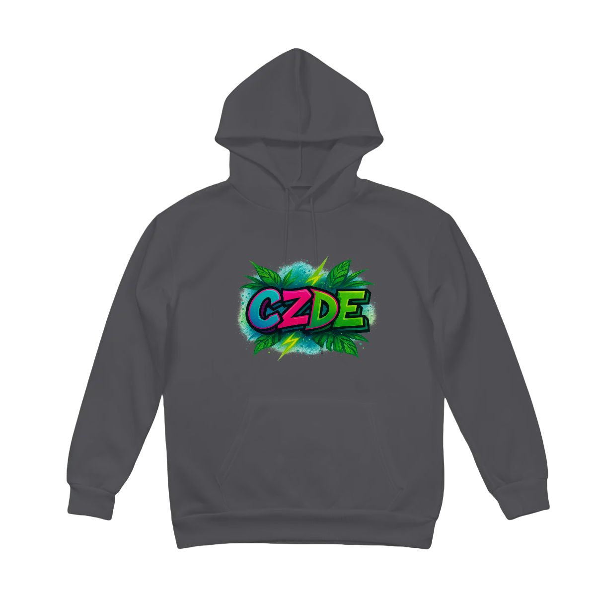 CZDE Tropical Graffiti Hoodie – Bold Urban Streetwear Vibes