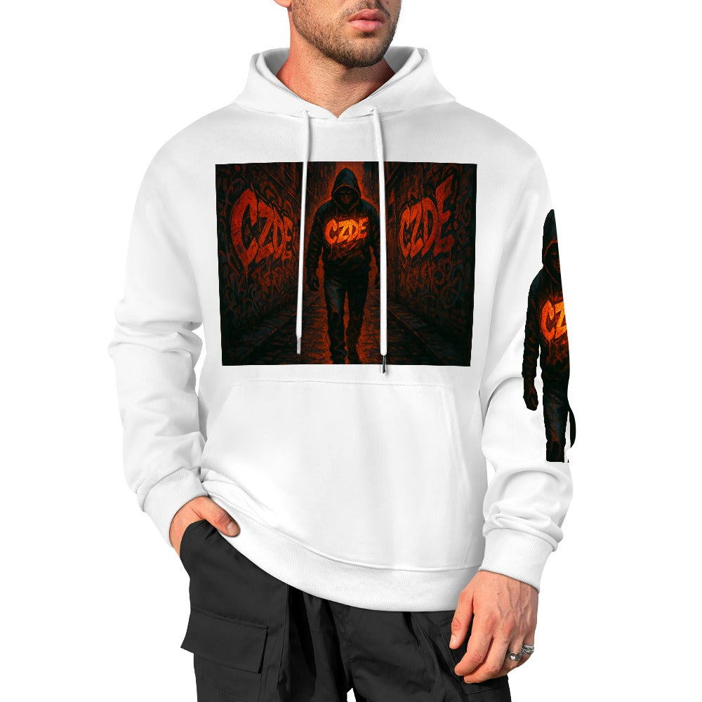 CZDE Urban Warrior Hoodie – Fearless Street Style | Bold Graffiti Statement for Night Rebels