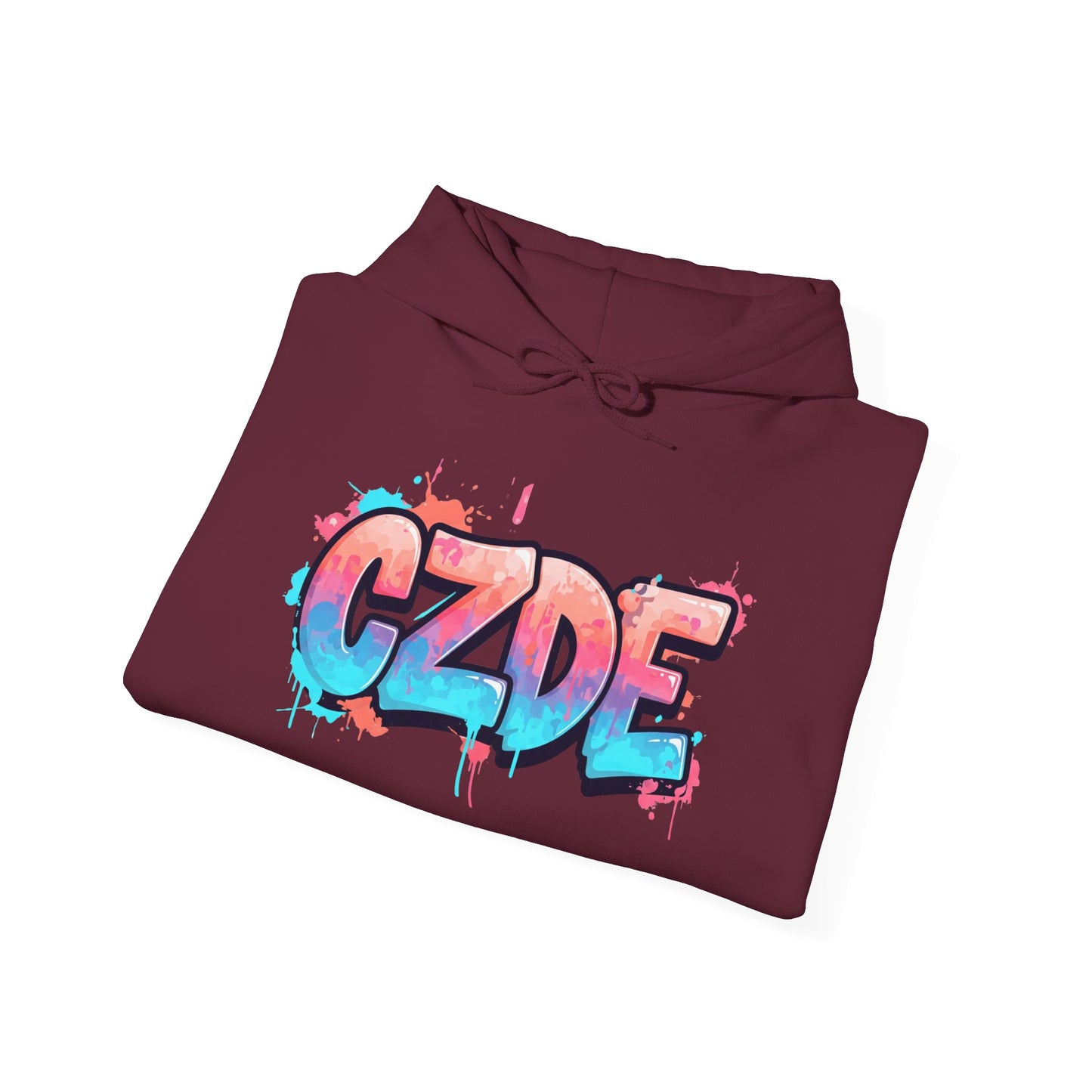CZDE White Hoodie – Graffiti Streetwear Style