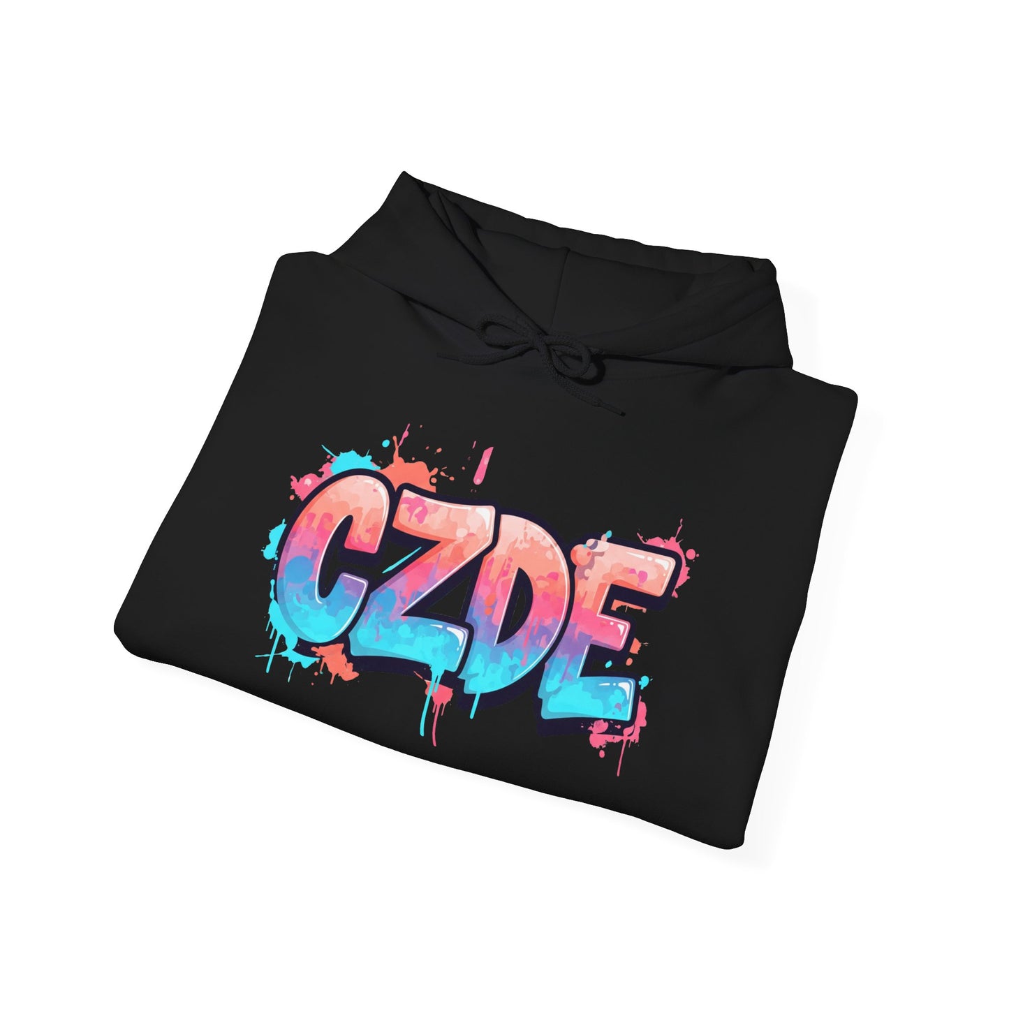 CZDE White Hoodie – Graffiti Streetwear Style