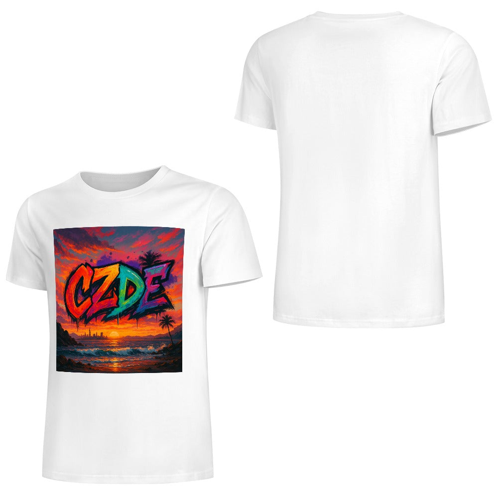CZDE Dreamscape Tee – Vibrant Sunset Graffiti Shirt | Feel the Heat, Live the Color, Own the Street