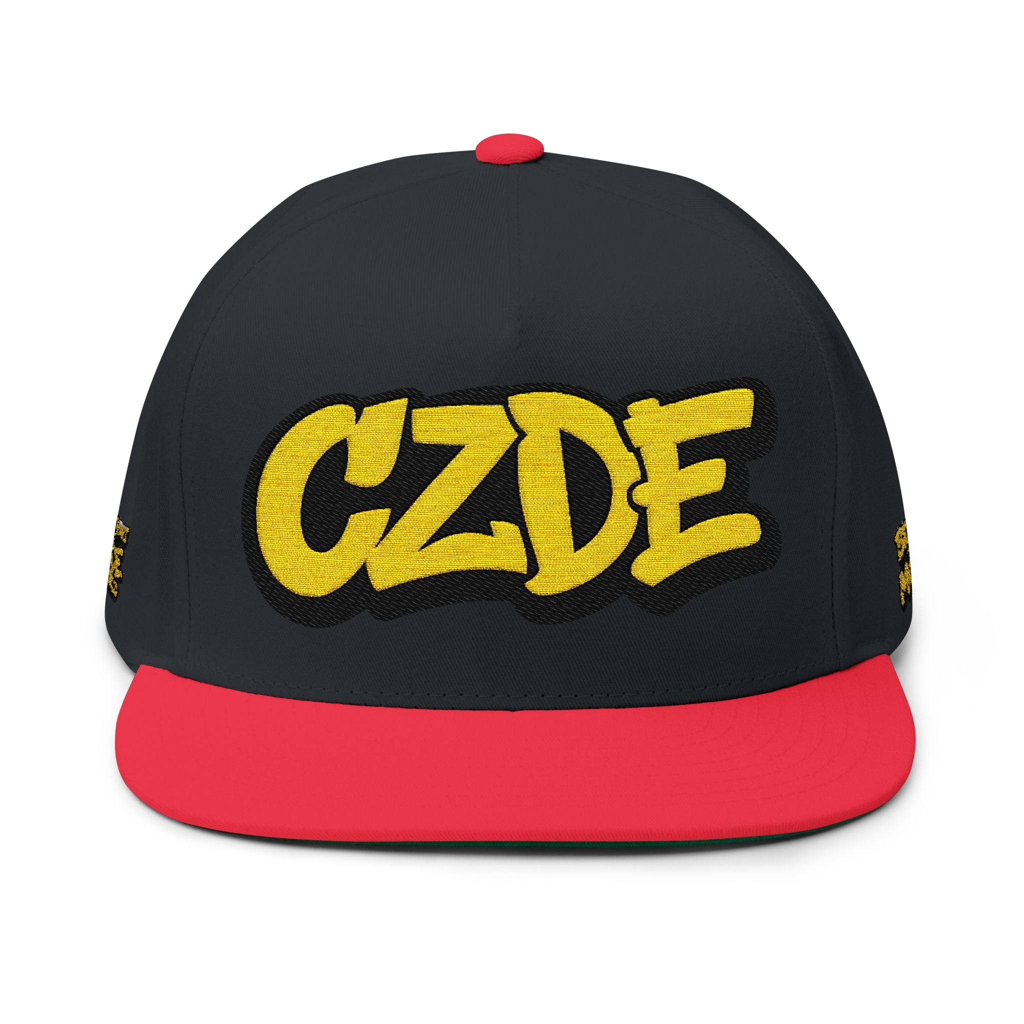 Embroidered 'CZDE' Flat Bill Cap – Bold Streetwear Snapback