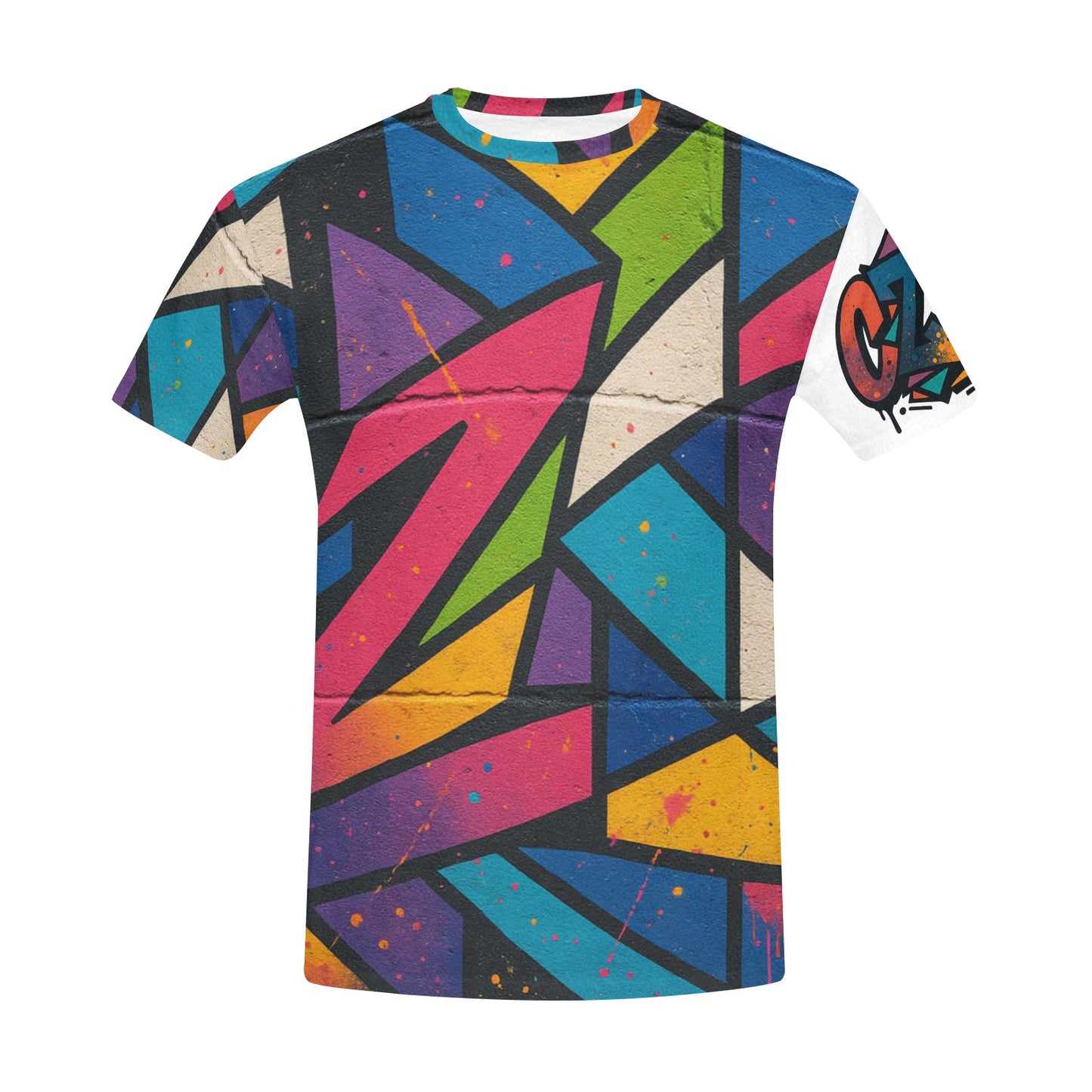 Men’s Streetwear Graffiti Print T-Shirt – CZDE Urban Style