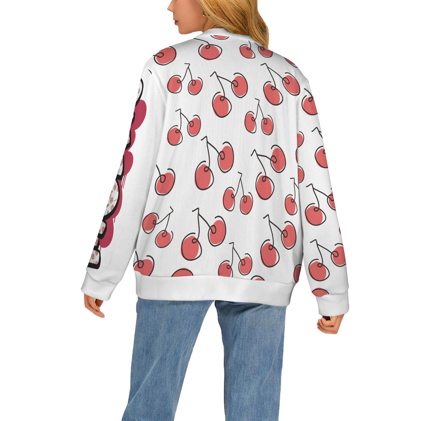 Cherry Print Cardigan Women | Kawaii Fall Fashion CZDE Brand