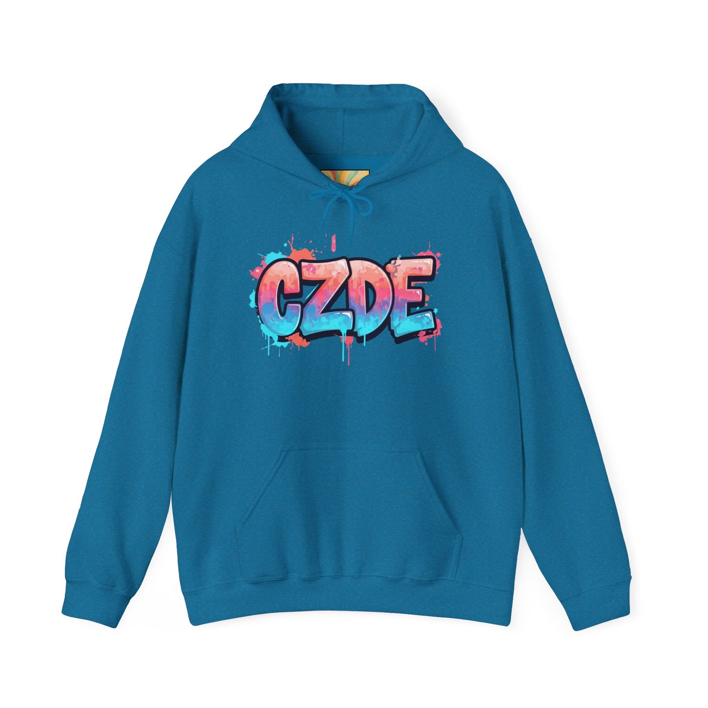 CZDE White Hoodie – Graffiti Streetwear Style