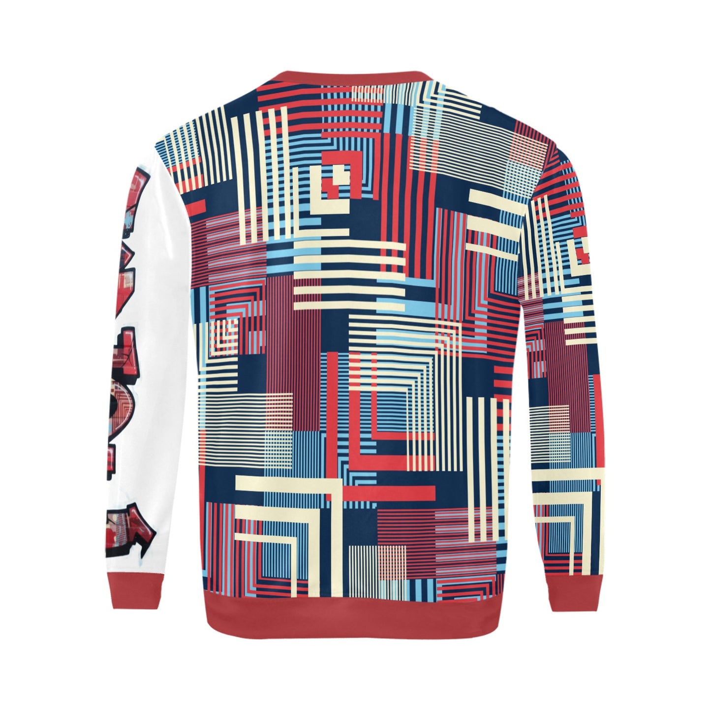 Unisex CZDE Streetwear Sweatshirt – Colorful Geometric Pattern