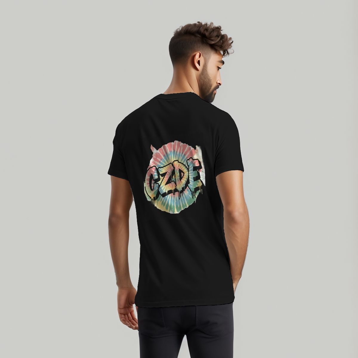 CZDE Tie-Dye Graffiti Tee – Unisex Street Style