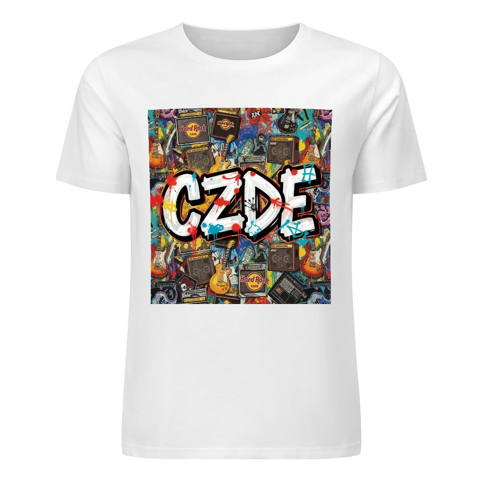 "CZDE Rock & Graffiti Tee – Loud Style for Music-Driven Souls"