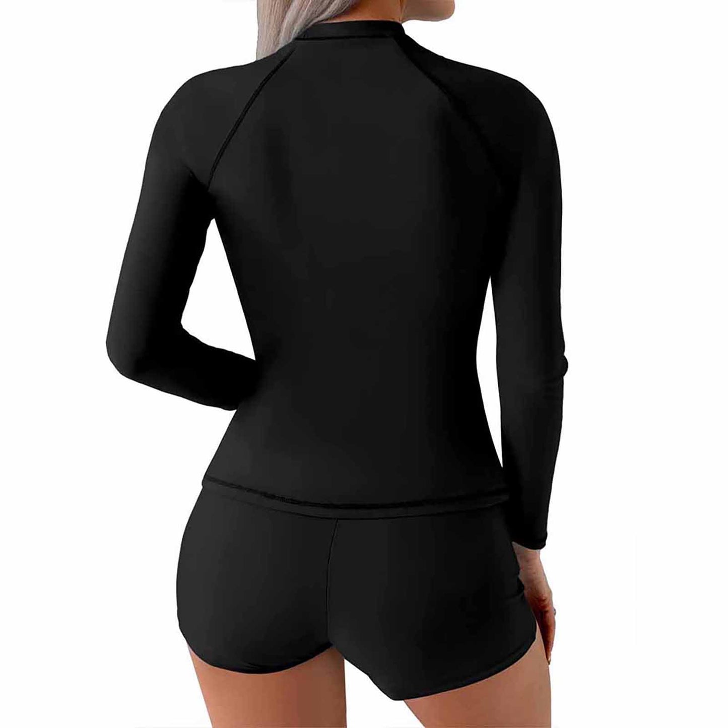 CZDE Floral Peace Rash Guard Set – Women’s Long Sleeve Swimwear