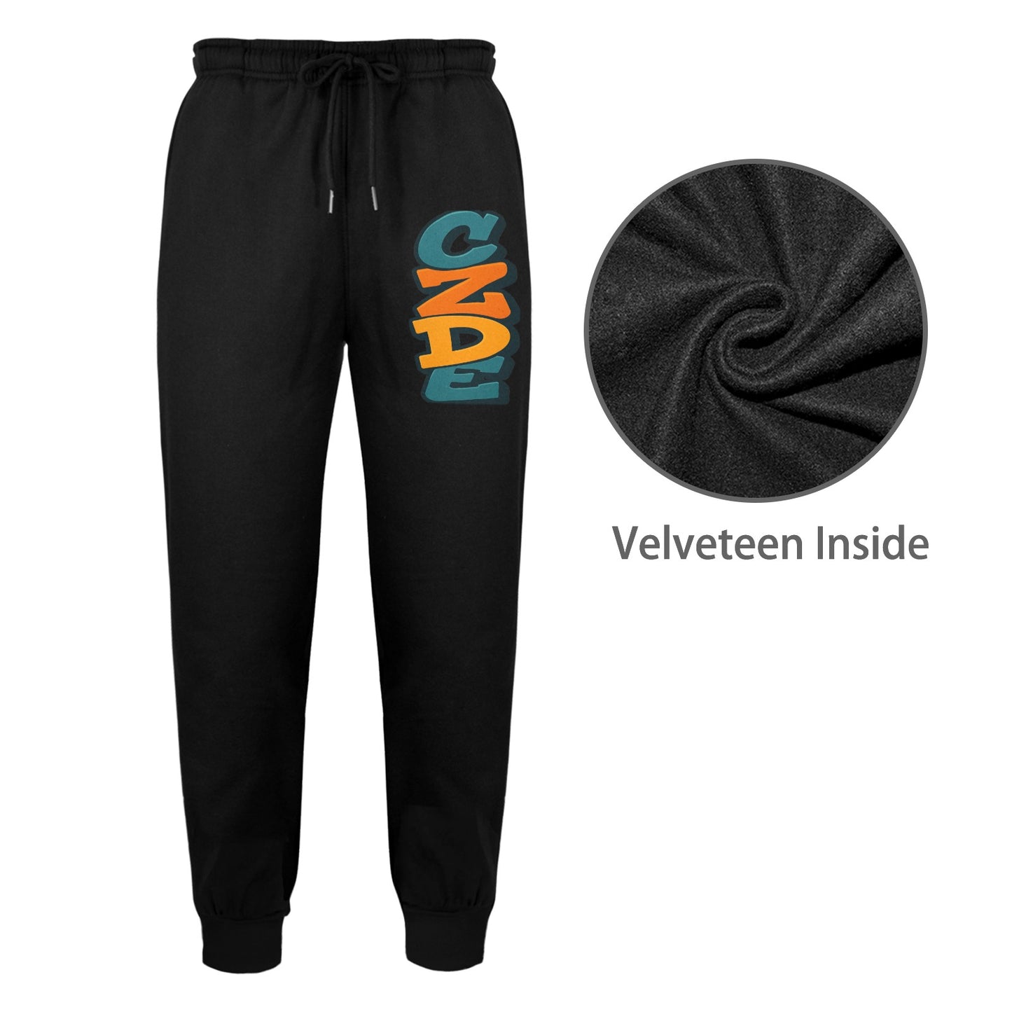 CZDE Women’s Black Joggers with Graffiti Print