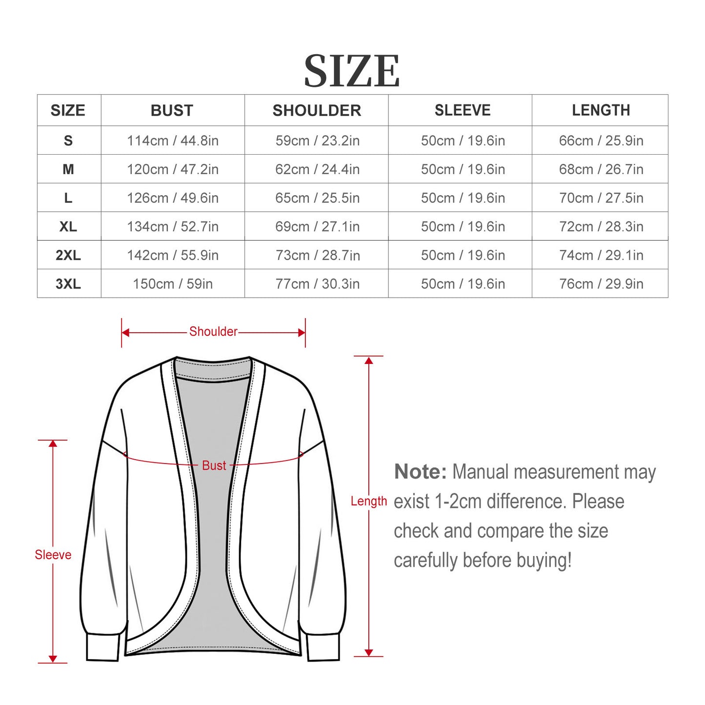 CZDE Women’s Casual Open Front Cardigan – Streetwear Style