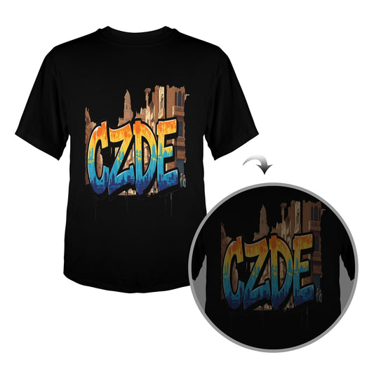 glow Men's Glow in the Dark -CZDE Urban Streetwear Tee with City Art Print – Unisex