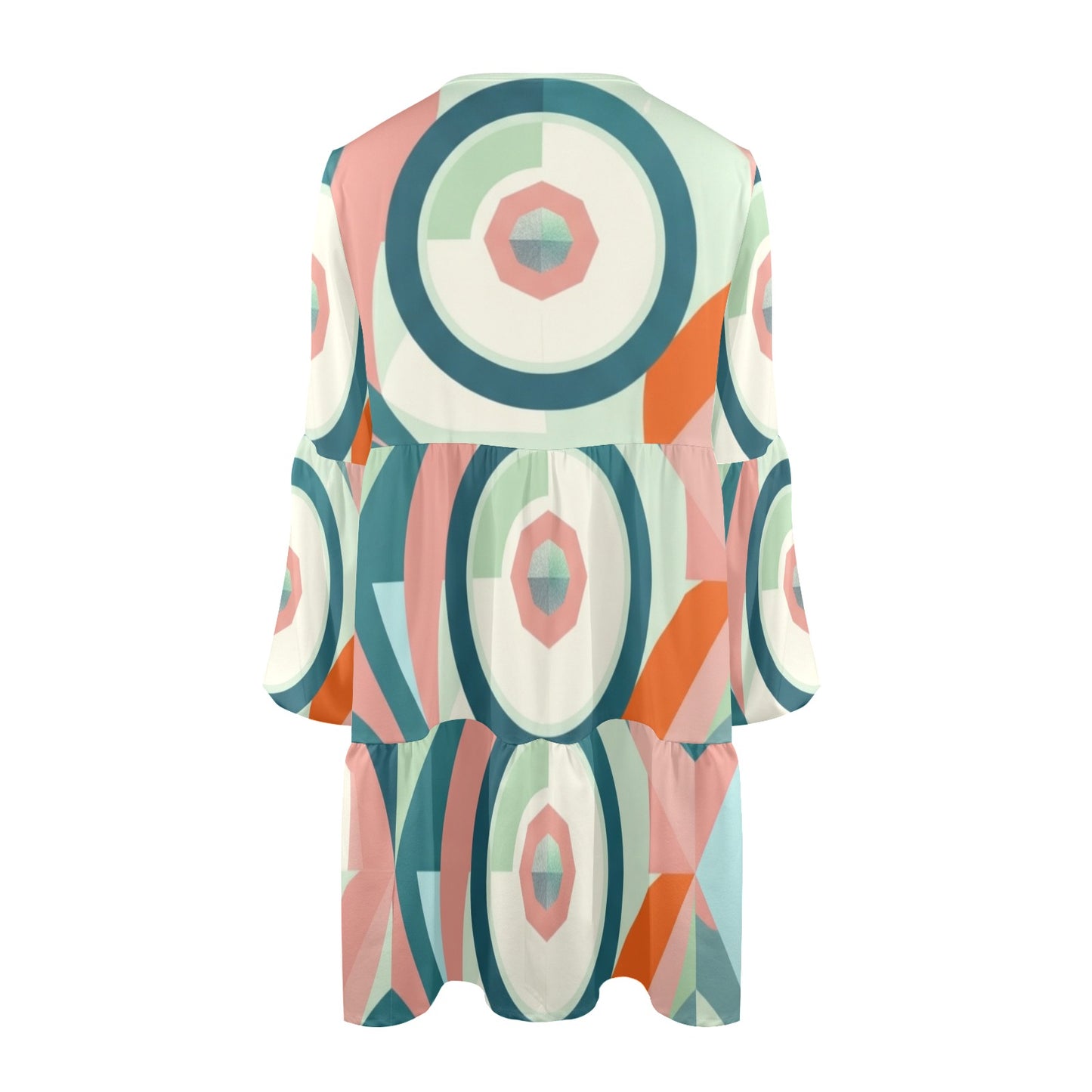 CZDE Retro Boho Long Sleeve Dress