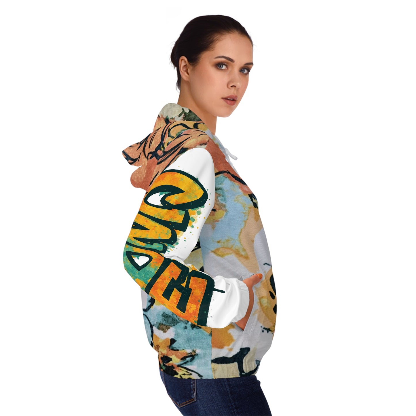 Boho Full-Zip Hoodie for Women - CZDE Design