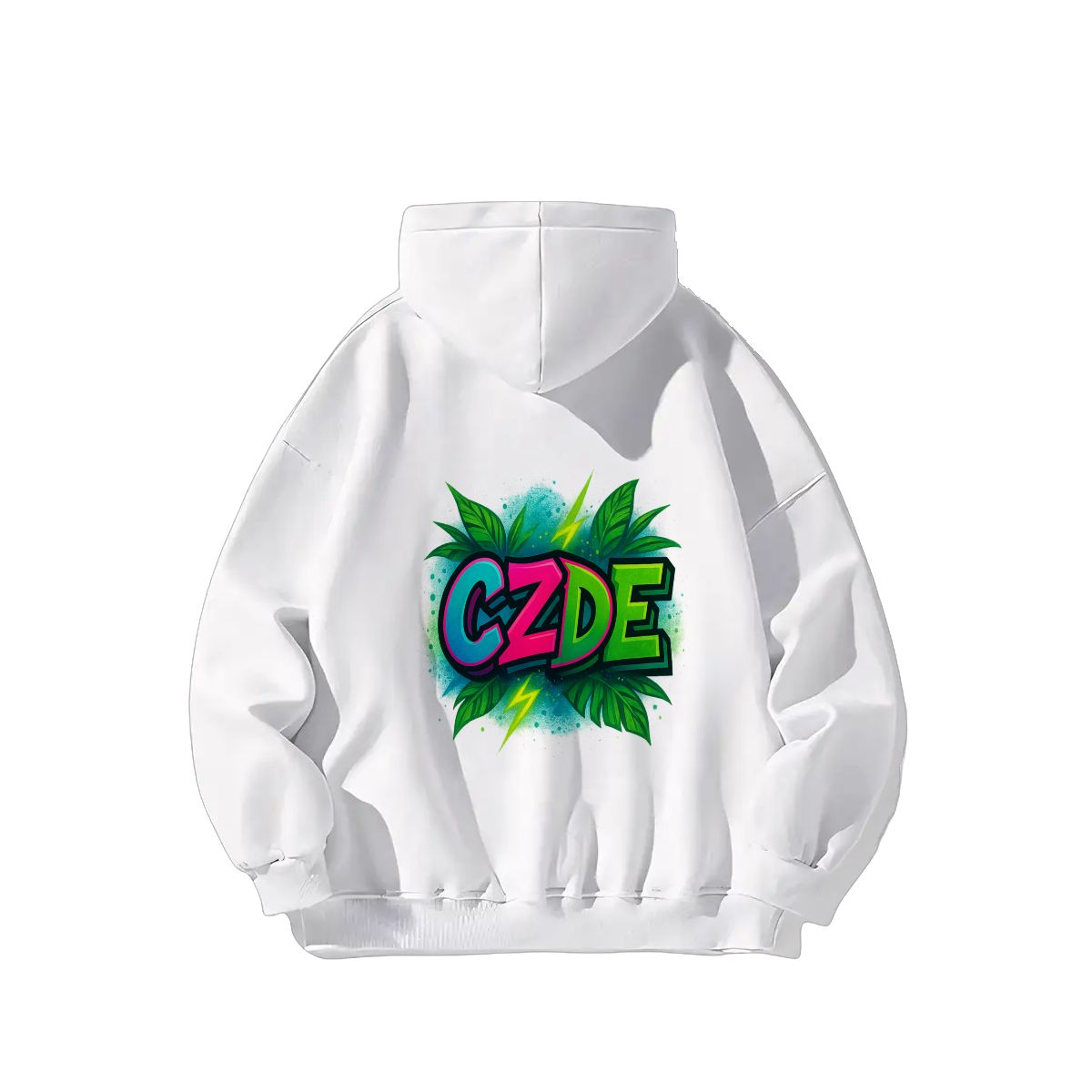 CZDE Tropical Graffiti Hoodie – Bold Urban Streetwear Vibes